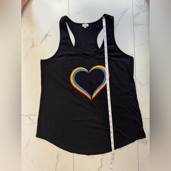 Kismet Black Tank Top with Rainbow Heart - size medium - Picture 6 of 8